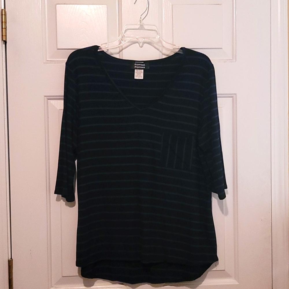 Black and blue strip shirt